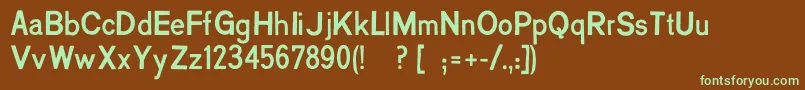 Шрифт CreatininPro – зелёные шрифты на коричневом фоне