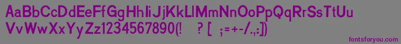 フォントCreatininPro – 紫色のフォント、灰色の背景
