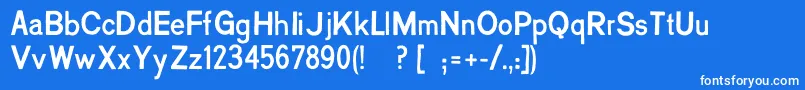 CreatininPro Font – White Fonts on Blue Background