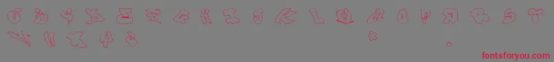 LondongraffitialphabetV1 Font – Red Fonts on Gray Background