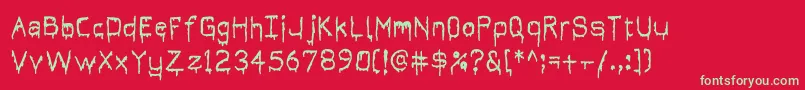 ItsDripping Font – Green Fonts on Red Background