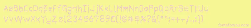 ItsDripping Font – Pink Fonts on Yellow Background