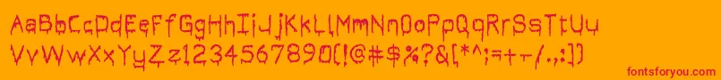 ItsDripping Font – Red Fonts on Orange Background