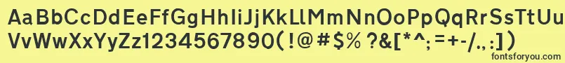 Roadgeek2005TransportMedium Font – Black Fonts on Yellow Background