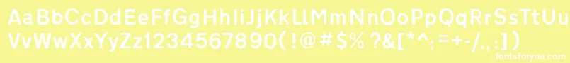 Roadgeek2005TransportMedium Font – White Fonts on Yellow Background