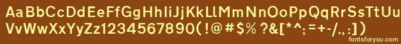 Czcionka Roadgeek2005TransportMedium – żółte czcionki na brązowym tle