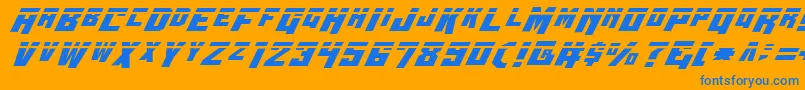 Wbv4l Font – Blue Fonts on Orange Background