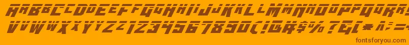 Wbv4l Font – Brown Fonts on Orange Background