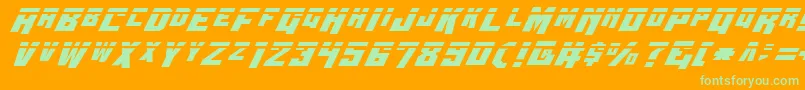 Wbv4l Font – Green Fonts on Orange Background