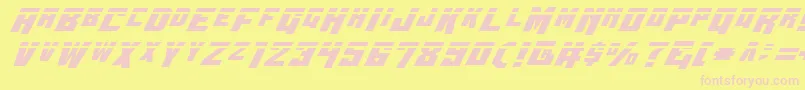 Wbv4l Font – Pink Fonts on Yellow Background