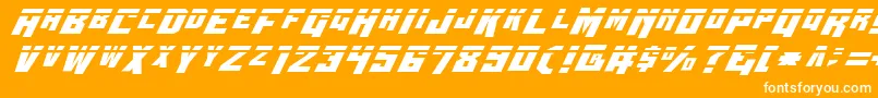 フォントWbv4l – オレンジの背景に白い文字