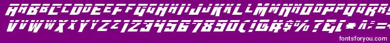 フォントWbv4l – 紫の背景に白い文字