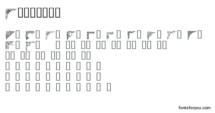 Шрифт Corners1 – алфавит, цифры, специальные символы