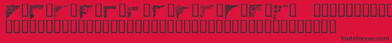 フォントCorners1 – 赤い背景に黒い文字