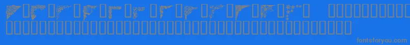 Fonte Corners1 – fontes cinzas em um fundo azul