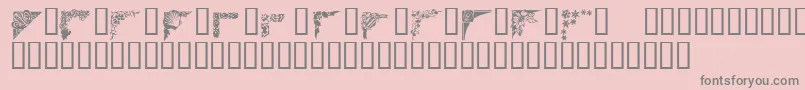 Corners1-Schriftart – Graue Schriften auf rosa Hintergrund