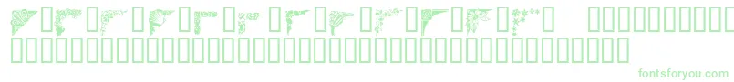 Шрифт Corners1 – зелёные шрифты на белом фоне