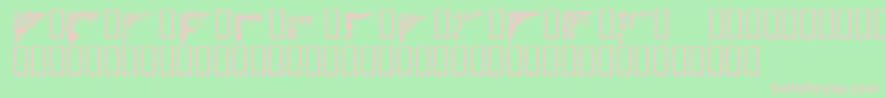 Corners1 Font – Pink Fonts on Green Background