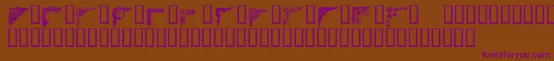 Шрифт Corners1 – фиолетовые шрифты на коричневом фоне
