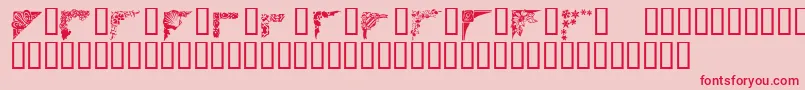 Шрифт Corners1 – красные шрифты на розовом фоне