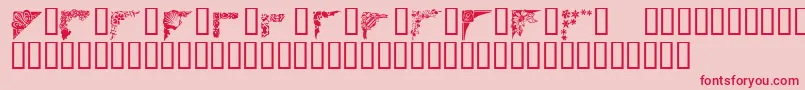 Corners1 Font – Red Fonts on Pink Background