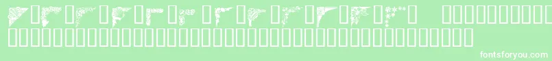 Corners1 Font – White Fonts on Green Background