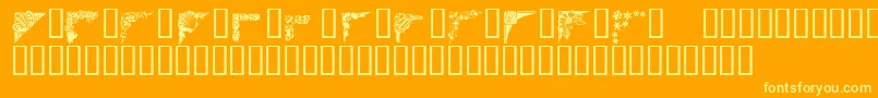 フォントCorners1 – オレンジの背景に黄色の文字