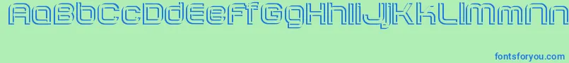 SombrasJed40 Font – Blue Fonts on Green Background