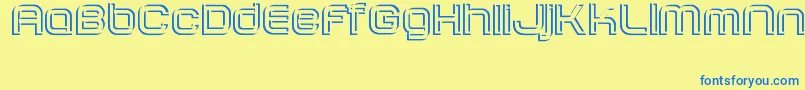 SombrasJed40 Font – Blue Fonts on Yellow Background