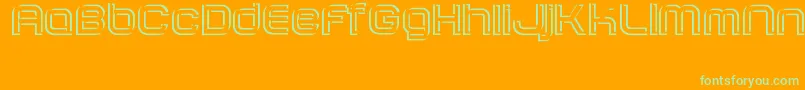 SombrasJed40 Font – Green Fonts on Orange Background