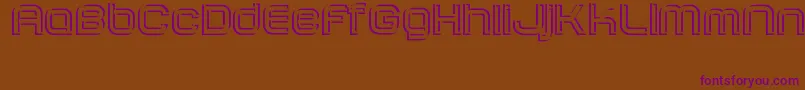 SombrasJed40 Font – Purple Fonts on Brown Background