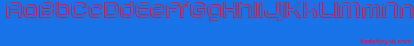 SombrasJed40 Font – Red Fonts on Blue Background