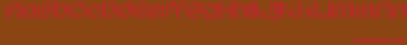 SombrasJed40-Schriftart – Rote Schriften auf braunem Hintergrund