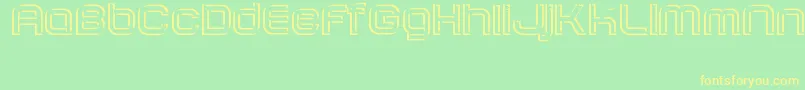 SombrasJed40 Font – Yellow Fonts on Green Background