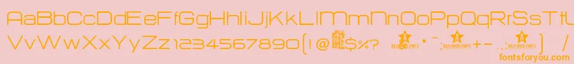 Шрифт Hurtm – оранжевые шрифты на розовом фоне