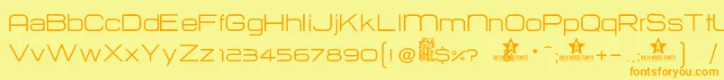 Czcionka Hurtm – pomarańczowe czcionki na żółtym tle