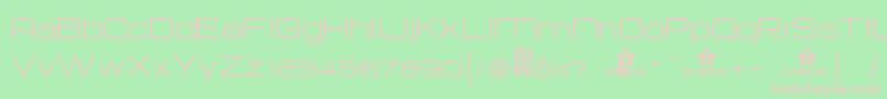 Hurtm Font – Pink Fonts on Green Background