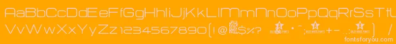 Hurtm Font – Pink Fonts on Orange Background