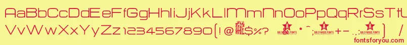 Hurtm Font – Red Fonts on Yellow Background