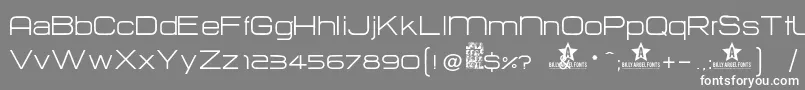 フォントHurtm – 灰色の背景に白い文字