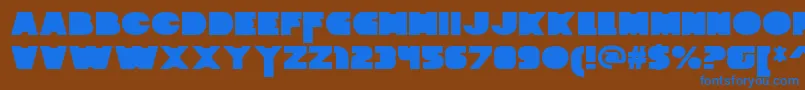fuente ZaiusBlock – Fuentes Azules Sobre Fondo Marrón