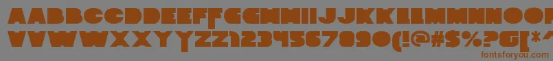 Fonte ZaiusBlock – fontes marrons em um fundo cinza