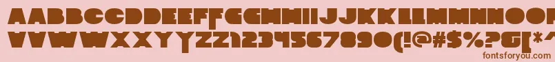 Fonte ZaiusBlock – fontes marrons em um fundo rosa