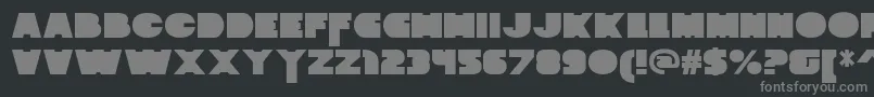 ZaiusBlock-fontti – harmaat kirjasimet mustalla taustalla
