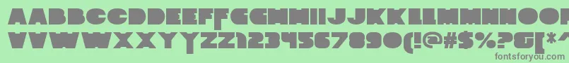 ZaiusBlock Font – Gray Fonts on Green Background