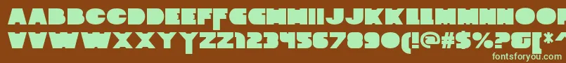 ZaiusBlock Font – Green Fonts on Brown Background