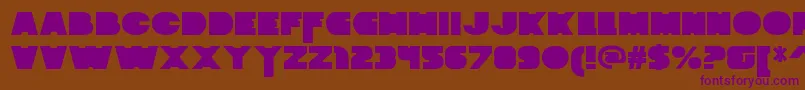 ZaiusBlock Font – Purple Fonts on Brown Background