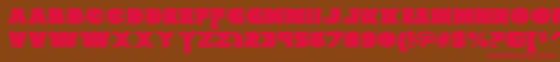ZaiusBlock Font – Red Fonts on Brown Background