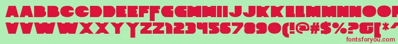 ZaiusBlock Font – Red Fonts on Green Background