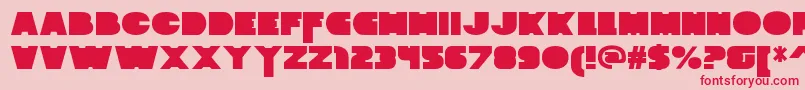 ZaiusBlock-Schriftart – Rote Schriften auf rosa Hintergrund